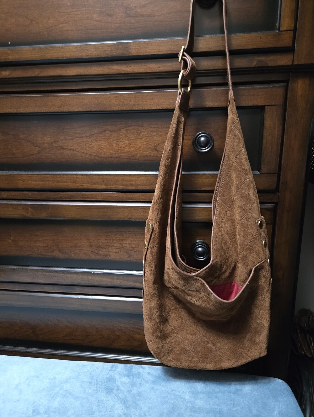 Hammitt Tom Zip Large bag in Brown Suede $400